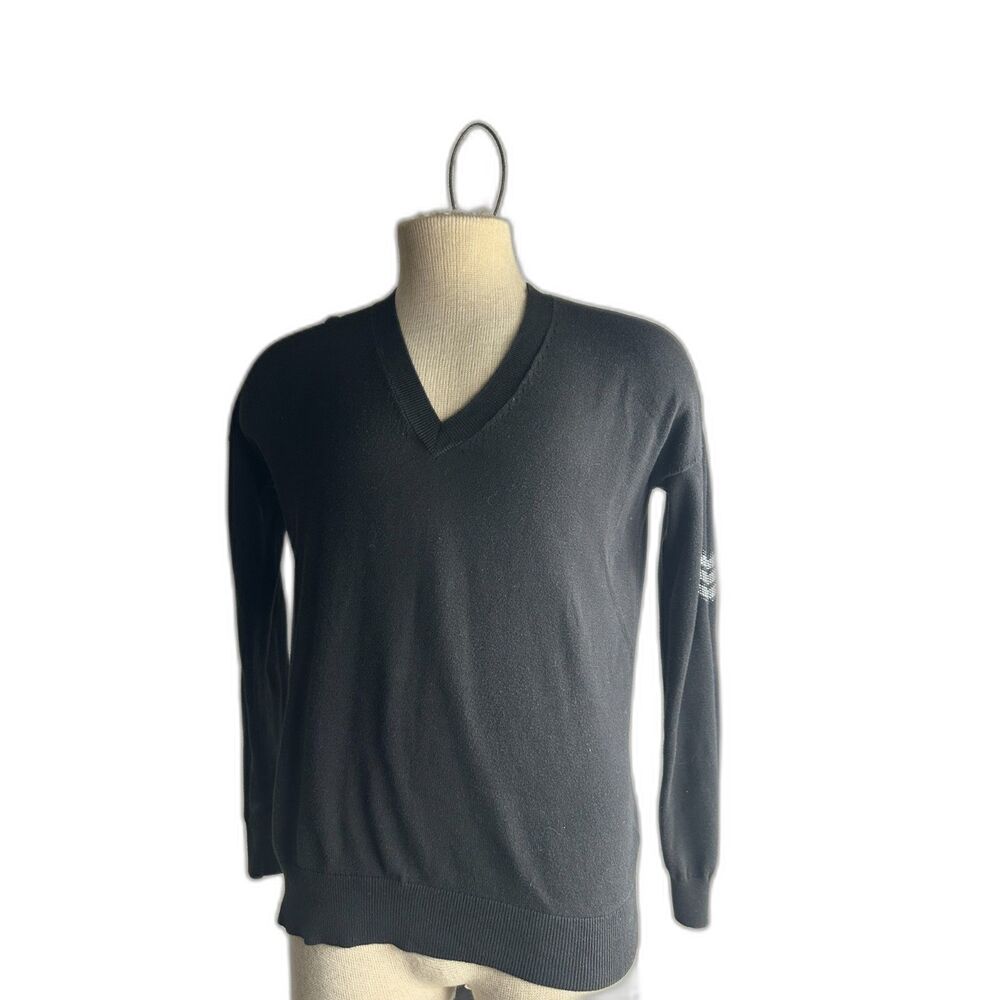 Zadig & Voltaire Men's Sweater Clash Arrow Knitted Merino Wool Blend Sz M Black